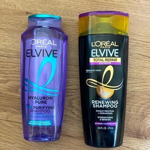 NEW L’oréal elvive shampoos set hyaluron pure and total repair renewing shampoo
